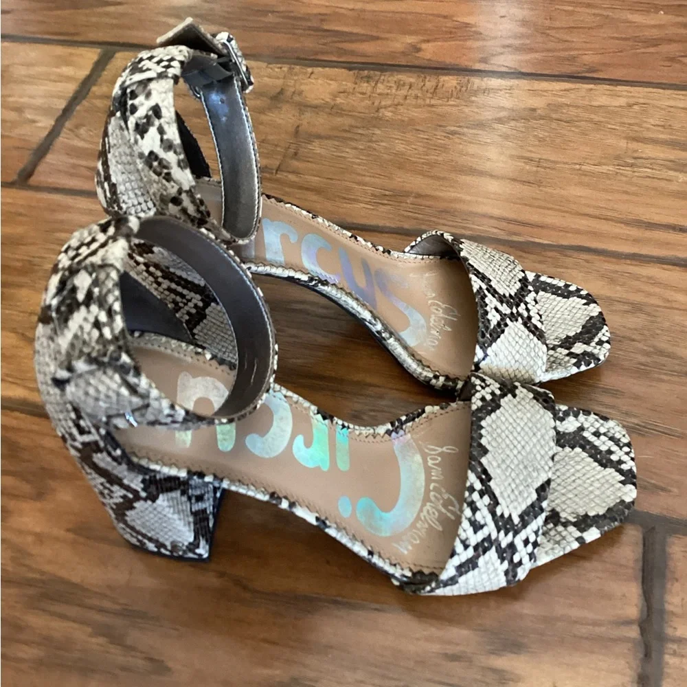 Sam Edelman Sandal’s Snakeskin Faux Leather in Size 8.5 - Picture 3 of 9